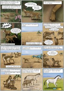 Cómic sobre la evolución de los caballos